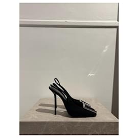 Saint Laurent-SAINT LAURENT Heels T.EU 39.5 Cloth-Black