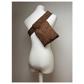 Sac banane vintage Bottega Veneta léopard marron Marron