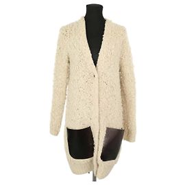 Céline Weiße Wolljacke Weiß
