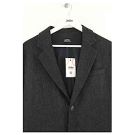 Apc-Manteau en laine-Noir