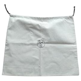 Hermès-Hermès dustbag in chevron canvas 60X51 for Hermès Birkin bag 35 cms-Beige