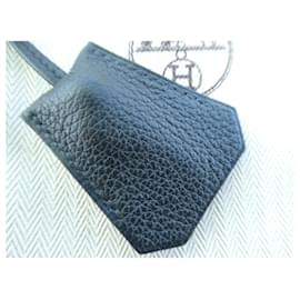 Hermès-Hermès togo black new bell, pull tab, and lock for shoulder bag-Black