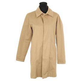 Apc Beige Cotton Trench Coat Beige
