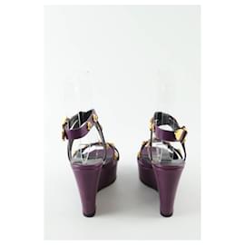 Versace-Leather heels-Purple