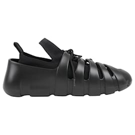 Bottega Veneta-Bottega Veneta Trails Knit x Rubber Sneakers in Black, Size 42 EU-Black