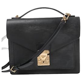 Louis Vuitton-Louis Vuitton Epi Leather Monceau 2Way Handbag in Black M52122-Black