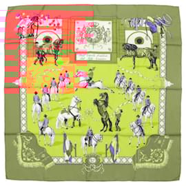 Hermès-Hermès Carré  90 "Real Escuela Andaluza del Arte" 100% Silk Scarf in Red-Red