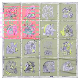 Hermès-Hermès Carré 90 "Chevaloscope" 100% Silk Scarf in Pink-Pink