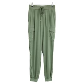 Autre Marque-Cami NYC Elsie Silk Cargo Track Pants-Green