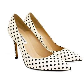 LK Bennett polka dot patent heels pumps in white and black size 36 Black White