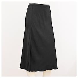 Autre Marque-Marc' O Polo flowy viscose midi skirt in dark graphite grey size S-Dark grey