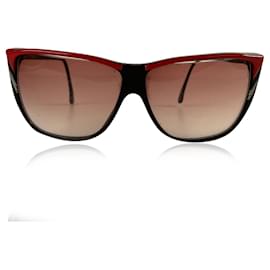 Autre Marque-Vintage Black and Red Cat Eye Sunglasses R56-Black