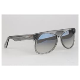 Autre Marque-L.G.R. Clear Striped UnisexSunglasses Mod. Mogadishu Handmade in Italy-Grey