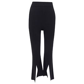Stella Mc Cartney Stella McCartney knit split hem high waist flare pants Black