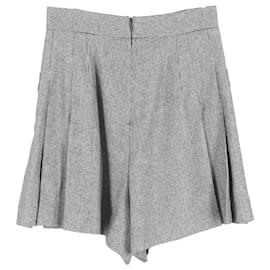 Sandro-Sandro Courney Houndstooth Shorts Black Viscose-Black