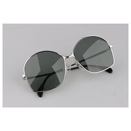 Autre Marque-Bausch & Lomb Vintage Silver 1/20 10K GF White Gold Sunglasses 516-Silvery