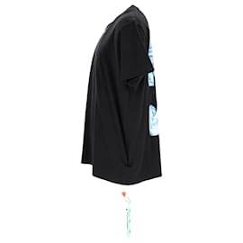 Off White-T-shirt Off-White Marker S/S en coton noir-Noir