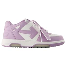 Off White-Out Of Office Sneakers - OFF WHITE - Leather - Purple-Purple