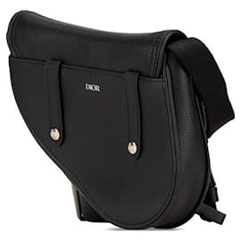 Christian Dior-Dior Cactus Jack Leather Saddle Bag-Black