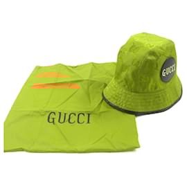 Gucci-Chapéu bucket de nylon com padrão GG Gucci laranja M-Laranja