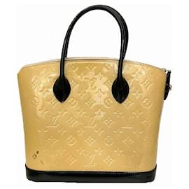 Louis Vuitton-Louis Vuitton Vernis Lockit PM Handbag M90251-Brown,Beige