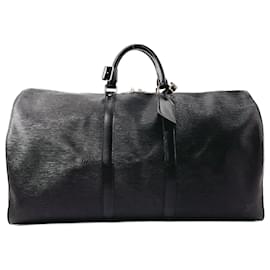 Louis Vuitton-Louis Vuitton Keepall 55 Epi Leather Bag-Black