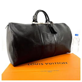Louis Vuitton-Louis Vuitton Keepall 55 Epi Leather Bag-Black