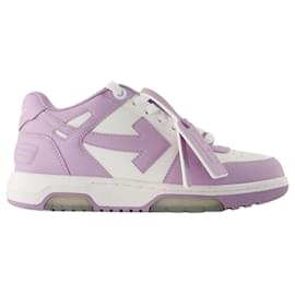 Off White-Out Of Office Sneakers - OFF WHITE - Leather - Purple-Purple