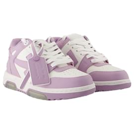 Off White-Out Of Office Sneakers - OFF WHITE - Leather - Purple-Purple
