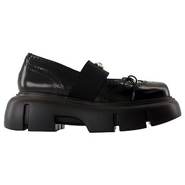 Ballerines Brogues Ballet Plateforme - Simone Rocha - Cuir - Noir Noir