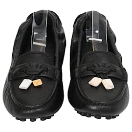 Louis Vuitton-Louis Vuitton Lemon Loafers in Black Leather-Black