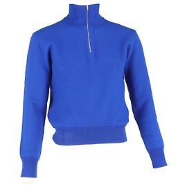 Etro Maison Margiela Halb-Zip-Pullover aus blauer Wolle Blau