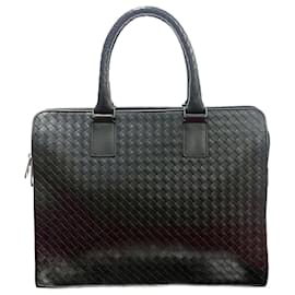 Bottega Veneta-Bottega Veneta Leather Briefcase Black-Black