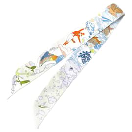 Hermès-Hermes Twilly SUR MON NUAGE Silk Scarf-Multiple colors