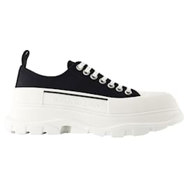 Alexander Mcqueen-Tread Slick Sneakers - Alexander McQueen - Canvas - Black-Black