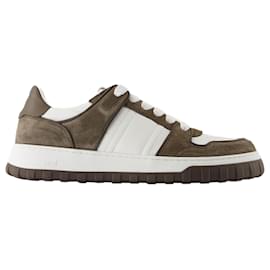 Ami-Sneakers Mid - AMI Paris - Leather - White-White