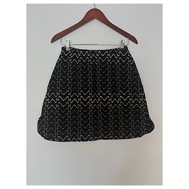 Black Skirt with Wavy Patterns – Alaïa Paris – Size 42 Other