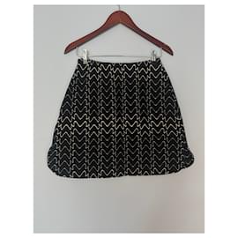 Alaïa-Black Skirt with Wavy Patterns – Alaïa Paris – Size 42-Other