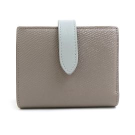 Céline Celine Bi-Fold Leather Wallet Brown Blue Grey