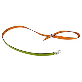Hermès-Hermes Dog Lead in Orange Togo Leather-Orange