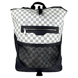 Louis Vuitton-Louis Vuitton Damier Castle Matchpoint Backpack-Eggshell,Navy blue