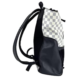 Louis Vuitton-Louis Vuitton Damier Castle Matchpoint Backpack-Eggshell,Navy blue