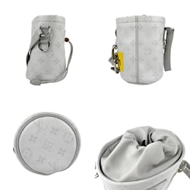 Louis Vuitton-Louis Vuitton Shoulder Bag in Light Gray and Yellow-Grey,Yellow