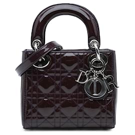 Dior-Dior Purple Mini Patent Cannage Lady Dior-Other,Purple
