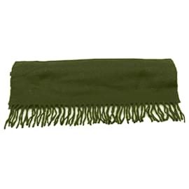 Hermès-Hermès Red Cashmere Fringe Scarf-Red