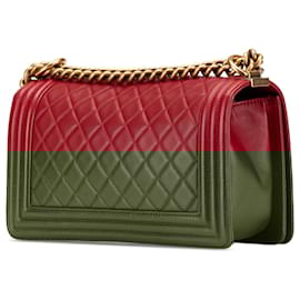 Chanel-Chanel Red Old Medium Lambskin Boy Flap-Red