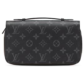 Louis Vuitton-Louis Vuitton Black Monogram Eclipse Zippy XL Wallet-Black