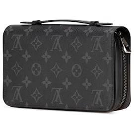 Louis Vuitton-Louis Vuitton Black Monogram Eclipse Zippy XL Wallet-Black