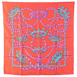 Hermès-Hermès Pink SLe Sacre Du Printemps Silk Scarf-Pink
