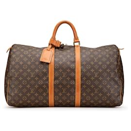Louis Vuitton-Louis Vuitton Brown Monogram Keepall 55-Brown